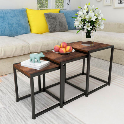 3 Piece Coffee Side Table Living Room Side Table End Coffee Table Home Furniture