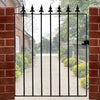 Metal Single Garden Gate 3.5ft Tall Wrought Iron Pedestrian Door Gateway Fitting