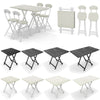 Folding Side Dining Table 2/4/6 Chairs Foldable Design Wood Grain Dinette Stools