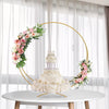 Wedding Circle Arch Backdrop Round Metal Cake Holder Stand Flower Balloons Rack