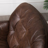 Distressed Leather Padded Armchair Vintage Occasional Fireside Tub Sofa Chair
