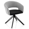 Modern Swivel Accent Chair Sherpa Covered Accent Chair PU Coated Seat