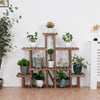 Outdoor Indoor Pot Plant Stand Garden Wooden 5 Tier Planter Corner Shelf Display