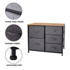 Fabric Cabinets Storage Unit Chest of 3/4/5 Drawers Bedside Table Organiser Grey