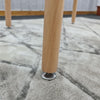 Dining Table Set Of 4 Round Grey Dining Table And 4 Grey Velvet Tufted Chairs