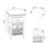 2 x Wood Bedside Tables Night Stand Cabinet Storage Drawer Wicker Baskets UK