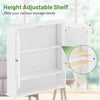 Wall-Mounted Bathroom Cabinet 2 Doors Storage Cabinet w/Adjustable Shelf Mirror