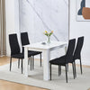 Modern White Dining Table for 2-4 Small Space Wooden Kitchen Table Writing Table