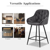 2X Bar Stools Kitchen Velvet Padded Bar Chair w/Metal Legs Dinning Room