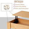 Oak Lift up Top Coffee Table with storage and shelf For Living room Home Office