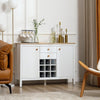 White Sideboard Wine Rack Storage Cabinet Pantry Cupboard Buffet Kitchen Server