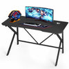 120cm Gaming Desk Computer Studio Desk Black Writing Table Printer Monitor Shelf