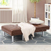 2-Piece Sectional Modern Sofa Set Leather Chaise Lounge W/ Ottoman Foot Stool