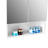 2 Doors White Mirror Cabinet Wall Mounted Modern Storage Unit Bathroom MDF