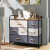 Fabric Chest of Drawers 3-tier Storage Organizer Unit 7-Drawer Dresser Bedroom