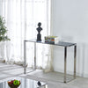 Slim Console Table Side Narrow Desk Kitchen Hallway Stand Rectangular Glass Unit