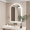 Illuminated LED Bathroom Mirror with Demister Sensor Clock Temperature Display