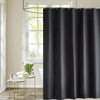 EXTRA LONG FABRIC SHOWER CURTAIN WATERPROOF WITH HOOKS WEIGHTED HEM 180 X 200CM