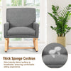 Relax Rocking Chair Fabric Upholstered Single Sofa Armchair w/Solid Wood Legs