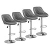 1/2/4/6x Bar Stools Gas Lift Swivel Faux Leather Kitchen Breakfast Counter Salon