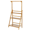 3 Layers Foldable Storage Shelving Corner Plant Stand Garden Ladder Rack UK