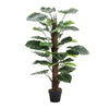 Artificial Tree Plants Monstera Leaves Tropical Palm Foliage In Pot Home Office