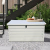 Lockable Garden Outdoor Storage Box Galvanized Steel Chest Trunk Bench Toolbox