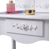 Dressing Table With Drawer Mirror & Stool Set Makeup Desk Vanity Table Bedroom