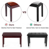 2-in-1 PU Leather Piano Bench Stool Double Duet Seat w/Padded Cushion Coffee