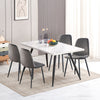 Wooden Dining Table and Chairs 4/6 Set Velvet Seat Kitchen Room Furniture Grey