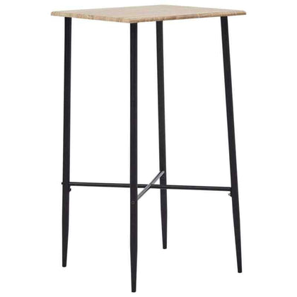 Bar Table Oak 60x60x111 cm MDF Furniture
