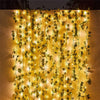 LED Solar Powered Ivy Fairy String Lights Garden Outdoor Leave Wall Fence Lights
