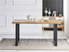 Grey Dining Table And 4 Chairs Dining Room Wood kitchen table and Leather chairs
