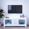 TV RGB LED Entertainment Unit Cabinet Stand Living Room Set Gloss Doors Modern