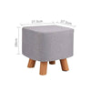 Luxury Padded Wooden Footstool Ottoman Square Stool Wooden 4 Legs Brand new