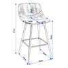 1/2/4x PU Leather Bar Stool High Counter Breakfast Chair with Backrest Barstool