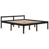 Bed Frame Black Wood Pine 180x200cm 6FT Super King GHB