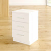 Zipcode Design Eva 3 Drawer Bedside Table - Matte White/Gloss White