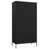 Wardrobe Black 90x50x180 Steel Q2V3