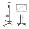 Tall Universal Mobile TV Cart TV Stand Mount Trolley for 32-70'' Screens Monitor