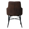 Pair of Brown Faux Leather/PU Dining Chairs Armchairs Kitchen Office Chair
