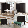 Rolling 4-Panel Room Divider 172cm Folding Privacy Screen Portable Wall Divider