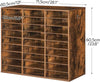 Wooden Literature Organizer 27-Slot File Organizer Classroom Mailbox