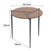 Coffee Table Centre Accent Table Glass 80/50cm Round Tempered Glass Metal Frame