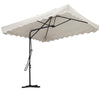 SQUARE GARDEN CANTILEVER PARASOL WITH CRANK FOR PATIO SUN SHADE HANGING UMBRELLA