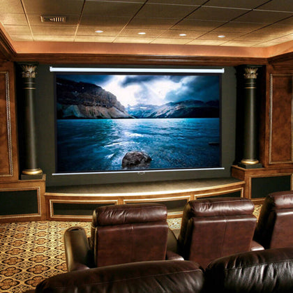 60-100 in 4:3 HD Manual Pull Down Projector Screen Matt White Home Cinema Screen