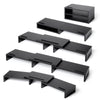 Adjustable Dual Monitor Stand Desk Computer Riser with Organizer Slot Black