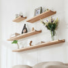 Wooden Floating Shelf Space Saving Floating Wall Shelves Display Shelf Bookshelf