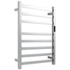 8-Tier Bathroom Heated Towel Rack Wall Mounted Plug-in Electric Towel Warmer LED