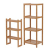 Removable 7 Tier Book Shelf Unit Bamboo Bookcase Bathroom Storage Rack Display